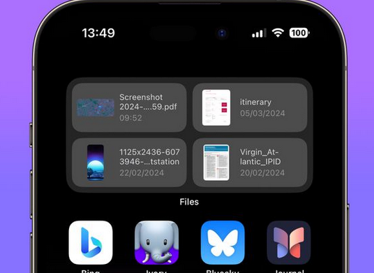 鹿寨苹果屏幕维修分享iPhone主屏幕快速访问最近的文件 